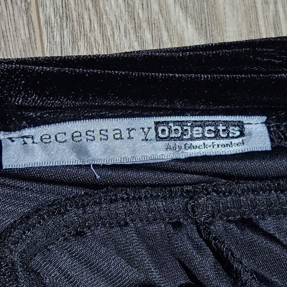 Vintage 90s low cut black velvet babydoll halter maxi dress for the Holidays - Picture 5 of 7